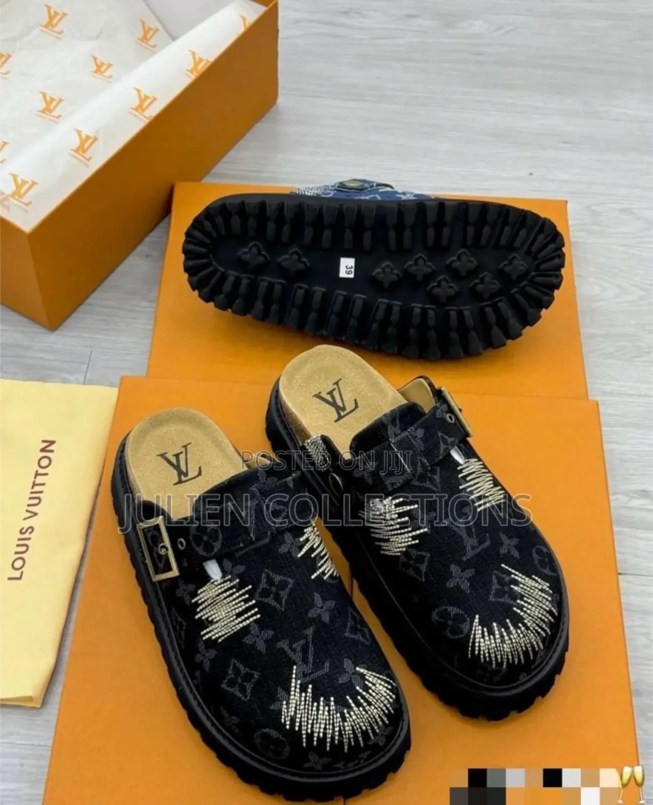 Louis Vuitton Lv Og Cosy Mules Blue and Black