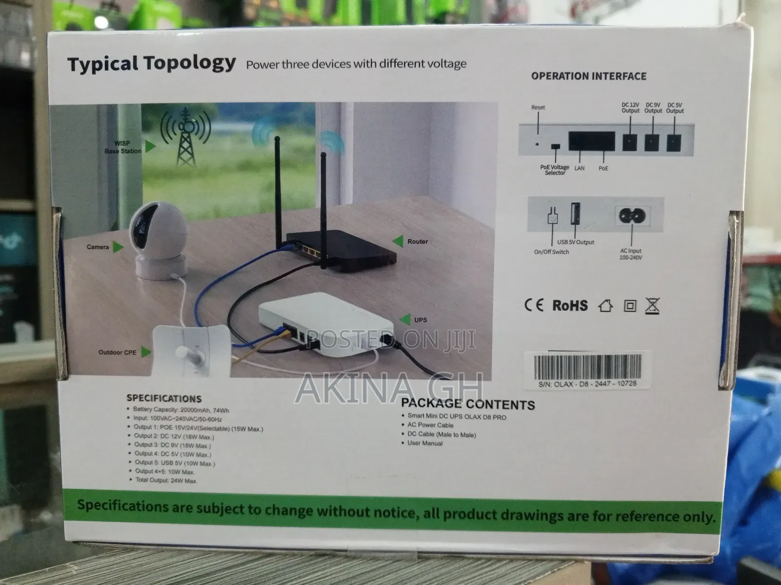 Olax Smart Mini Dc Ups 24w 20000mah
