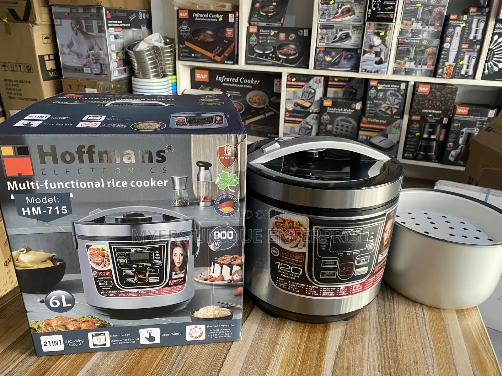 All-in-One Hoffman Kitchen Rice Cooker With 21 Different Functions