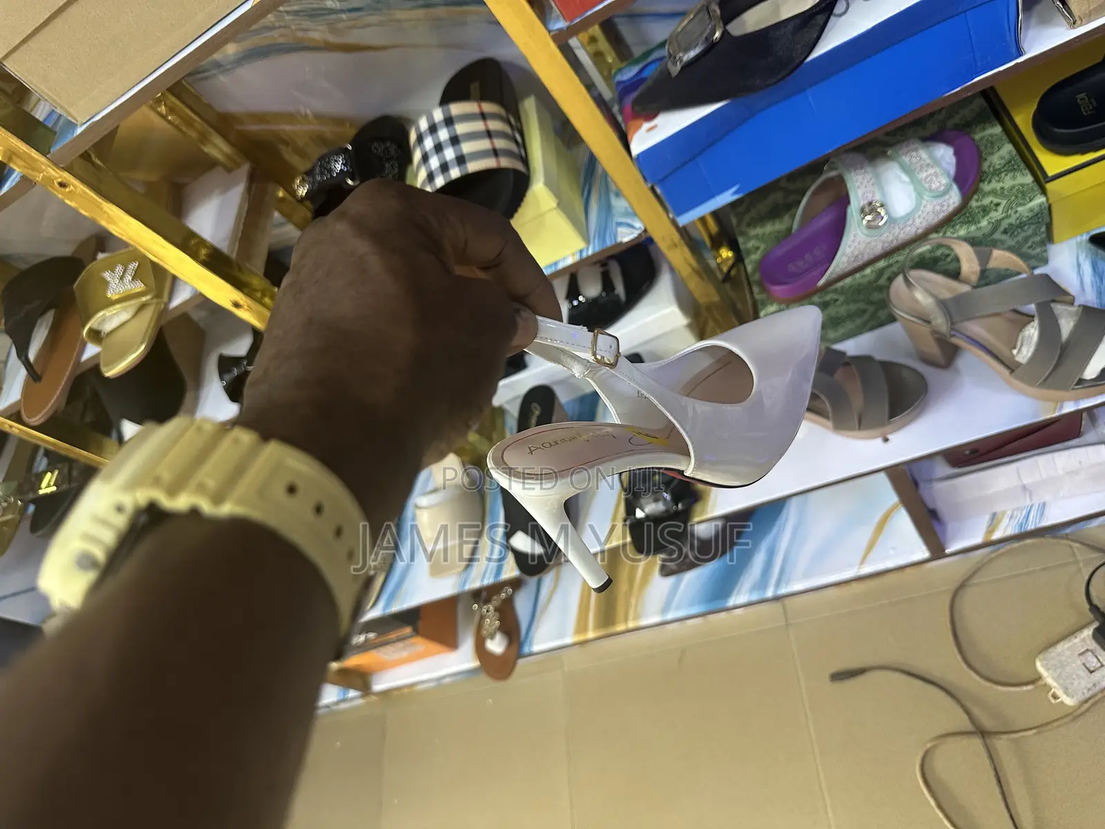 Original White Aaronfaiy Heels for a Good Price