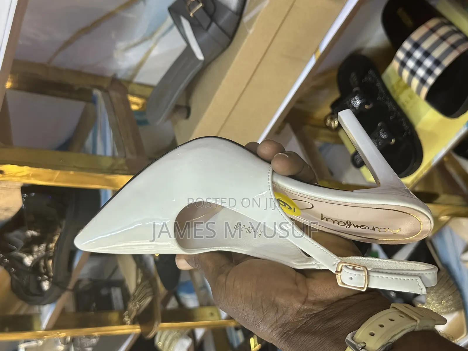 Original White Aaronfaiy Heels for a Good Price