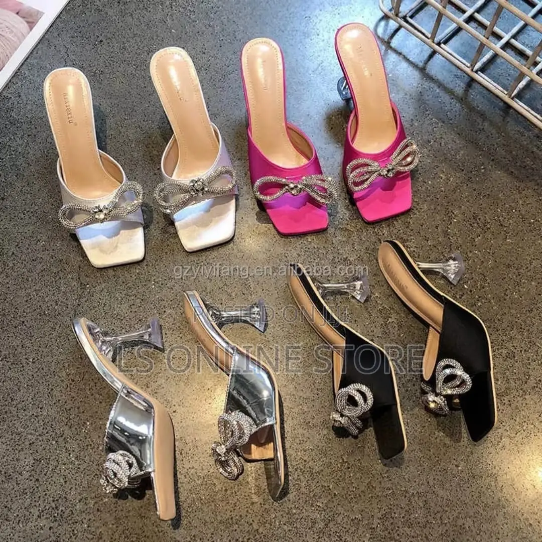 Rhinestone Bow Heels
