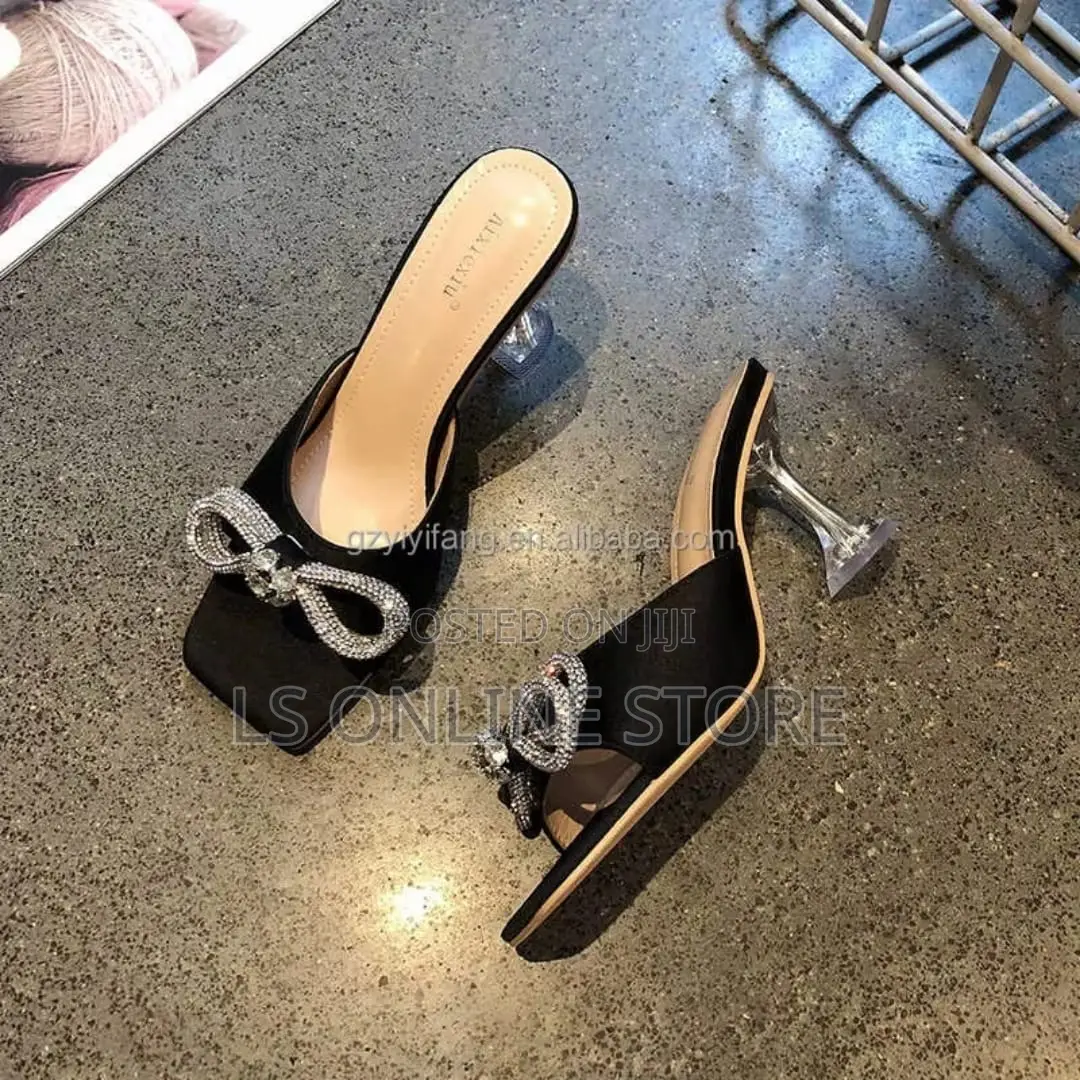 Rhinestone Bow Heels