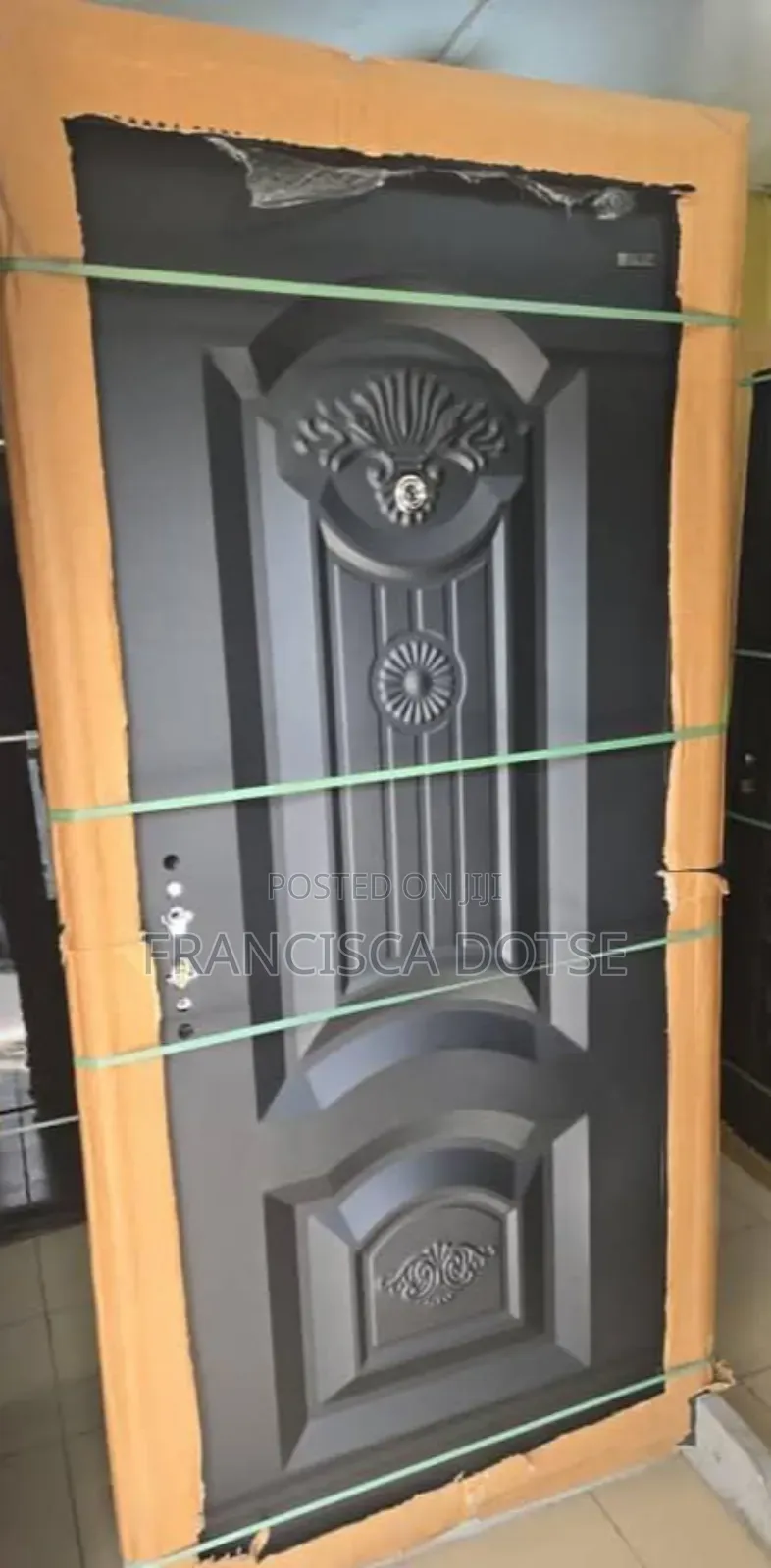 Black Steel Metallic Door and Handle