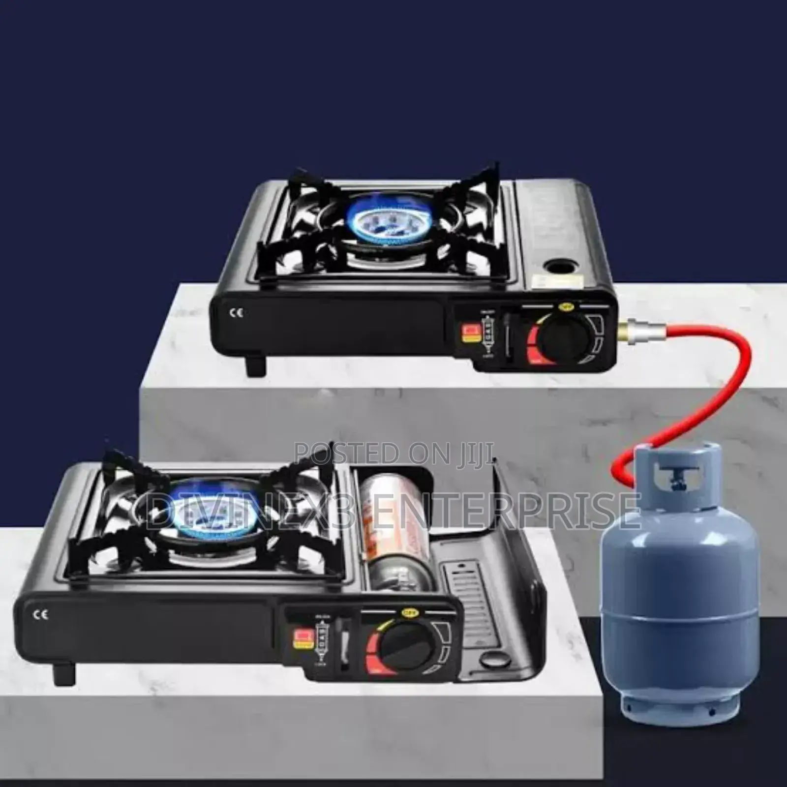 Portable Gas Stove With 2 Gas Can
