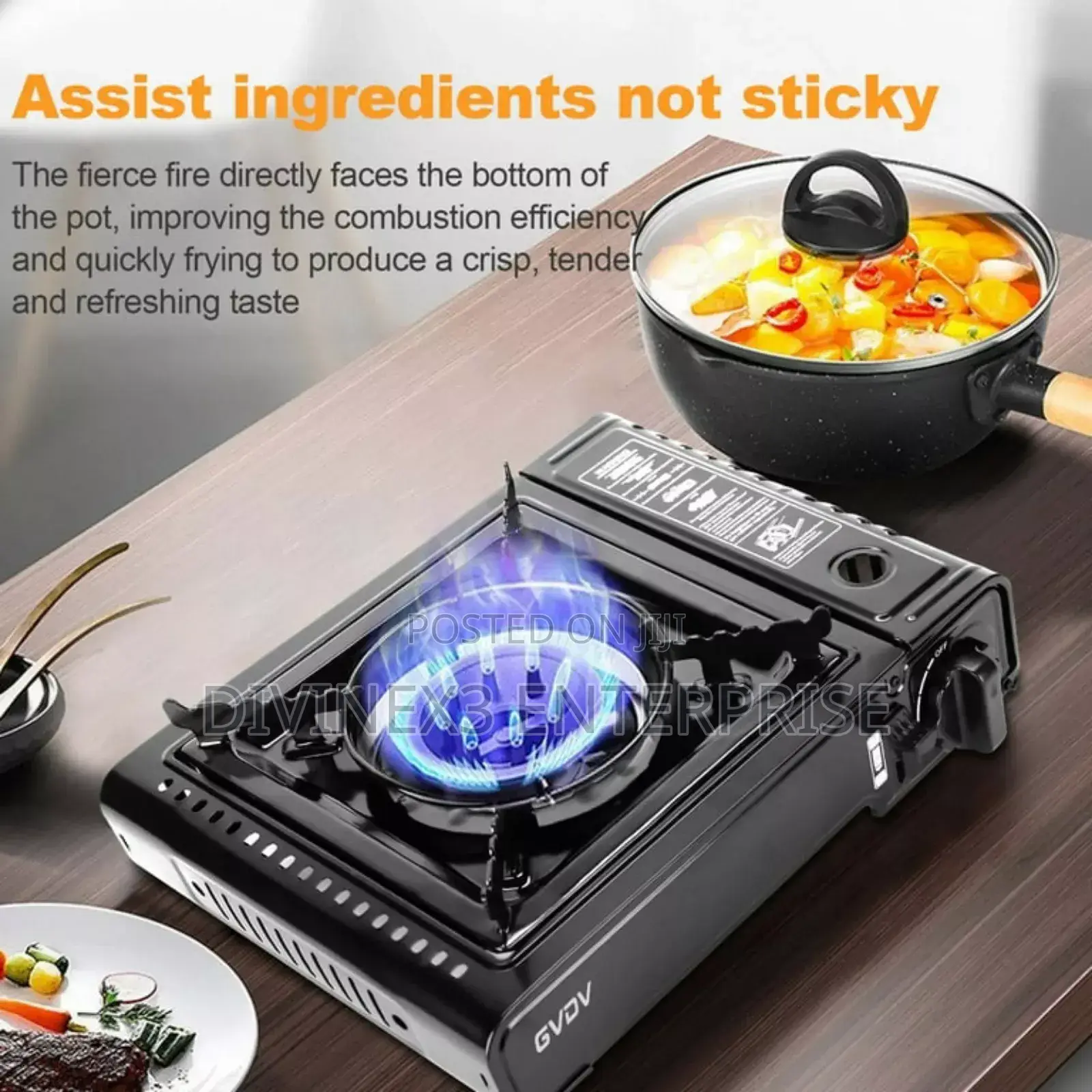 Portable Gas Stove With 2 Gas Can