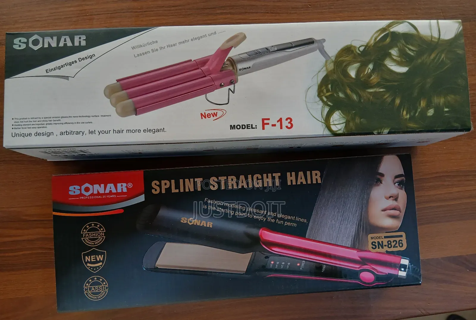 Sonar F-13 Hair Curler + Sonar 826t Hair Straightener Combo