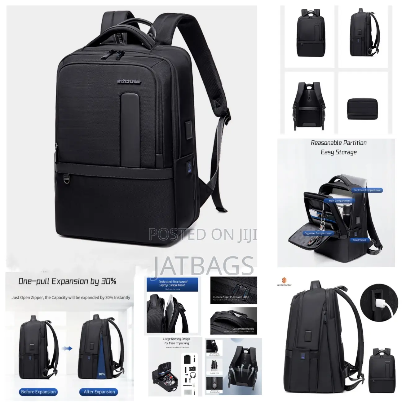 Business Expandable Waterproof Laptop Backpack (Free Delivery)
