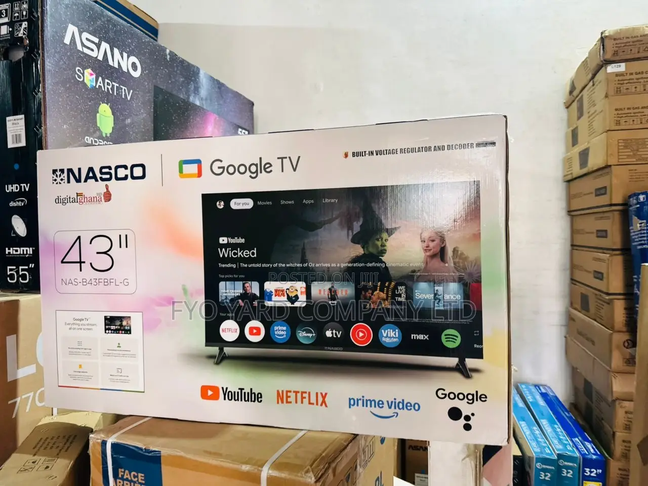 Nasco 43-Inch Digital Frameless Smart Google Tv (Nas-B43fbfl-G)