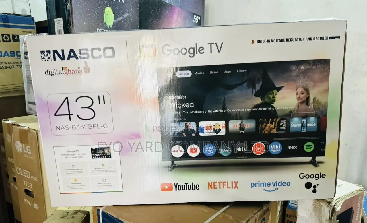 Latest Model Nasco Smart FHD 43” Satellite Digital Andriod Tv