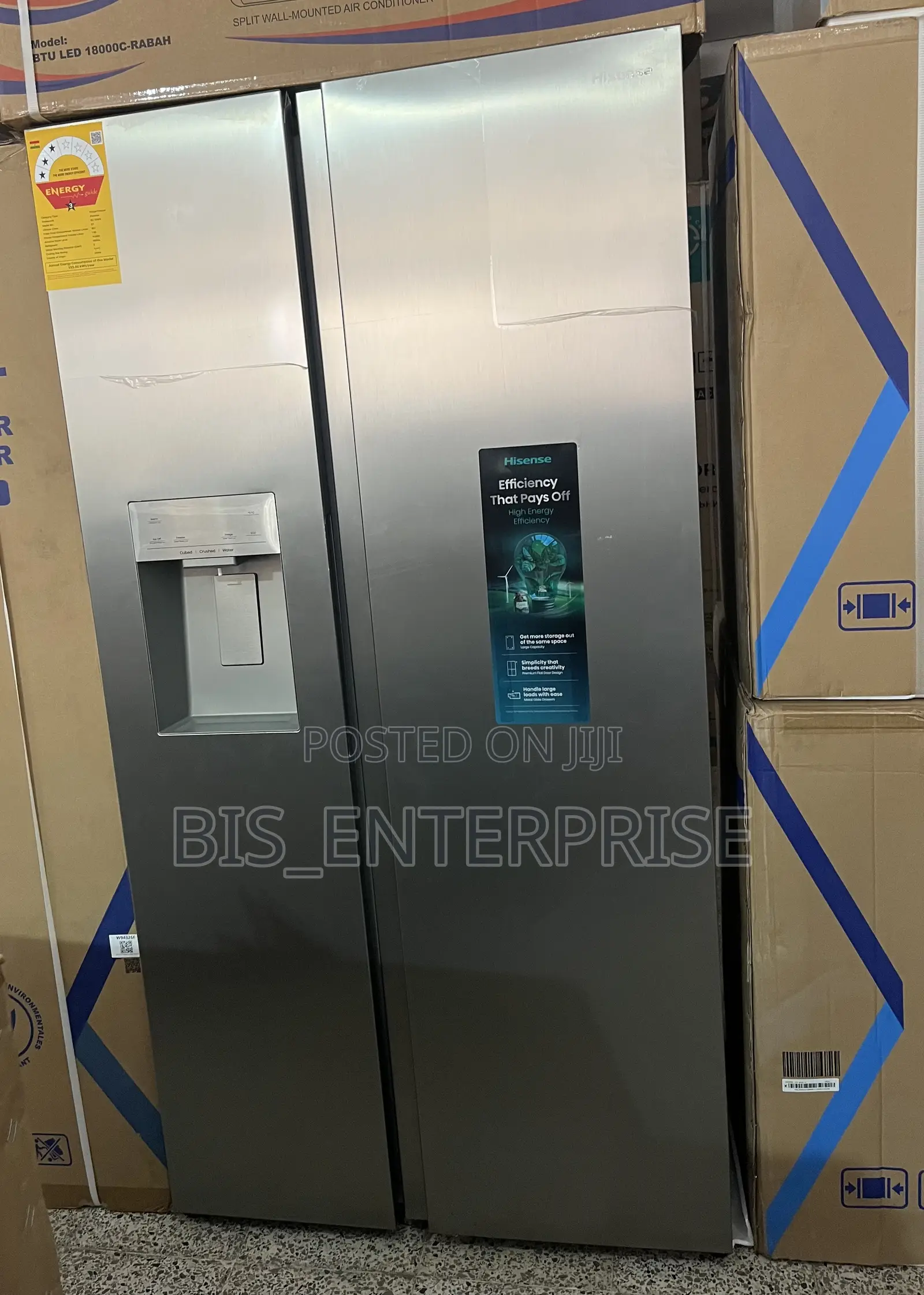 Hisense Side by Side Refrigerator 557 Liters