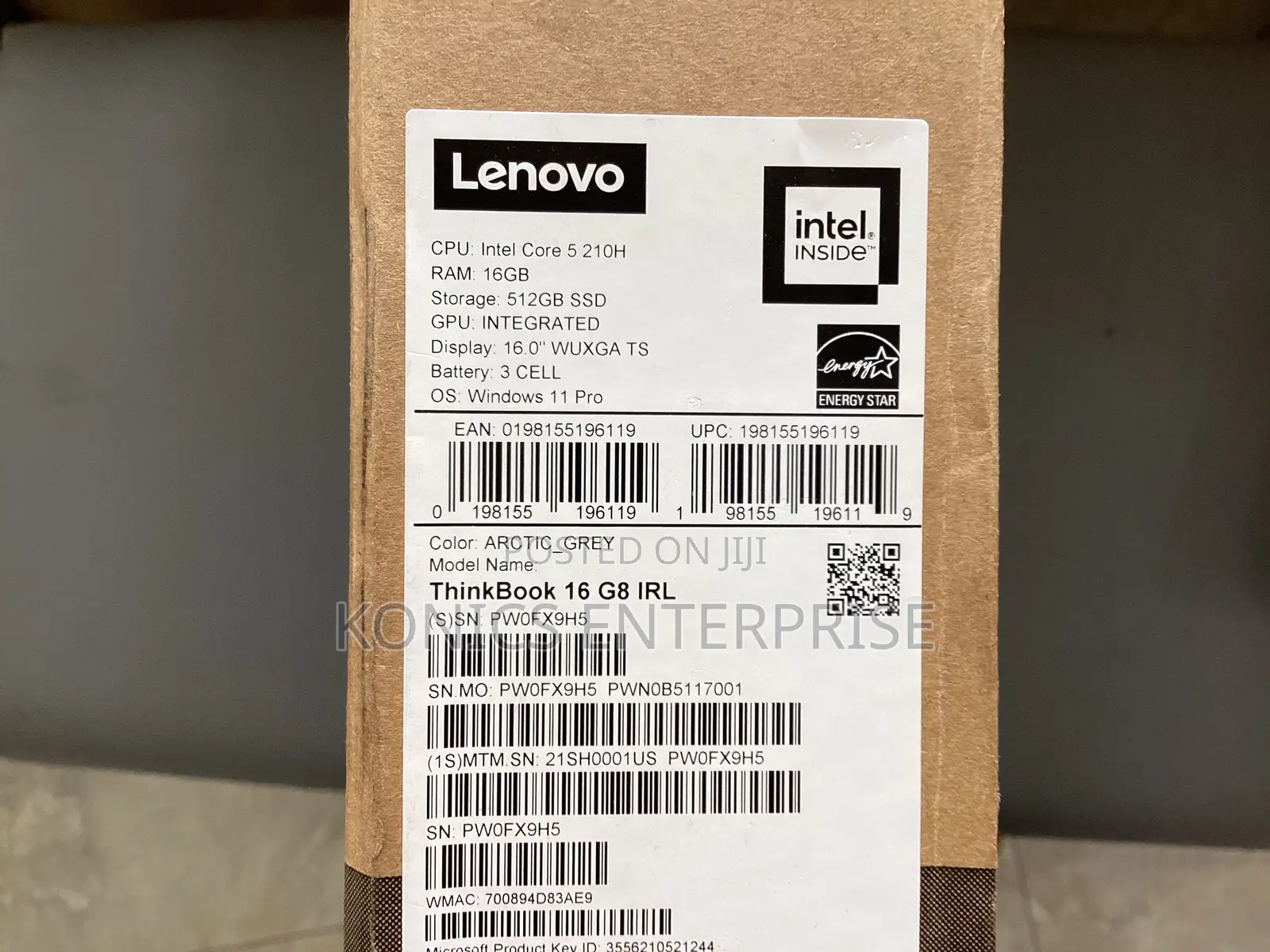 New Laptop Lenovo ThinkBook 15 16GB Intel Core 5 SSD 512GB