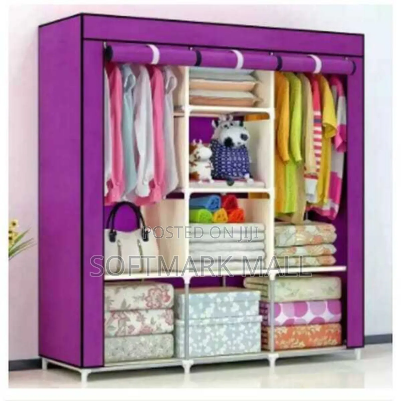 Foldable Wardrobe-purple