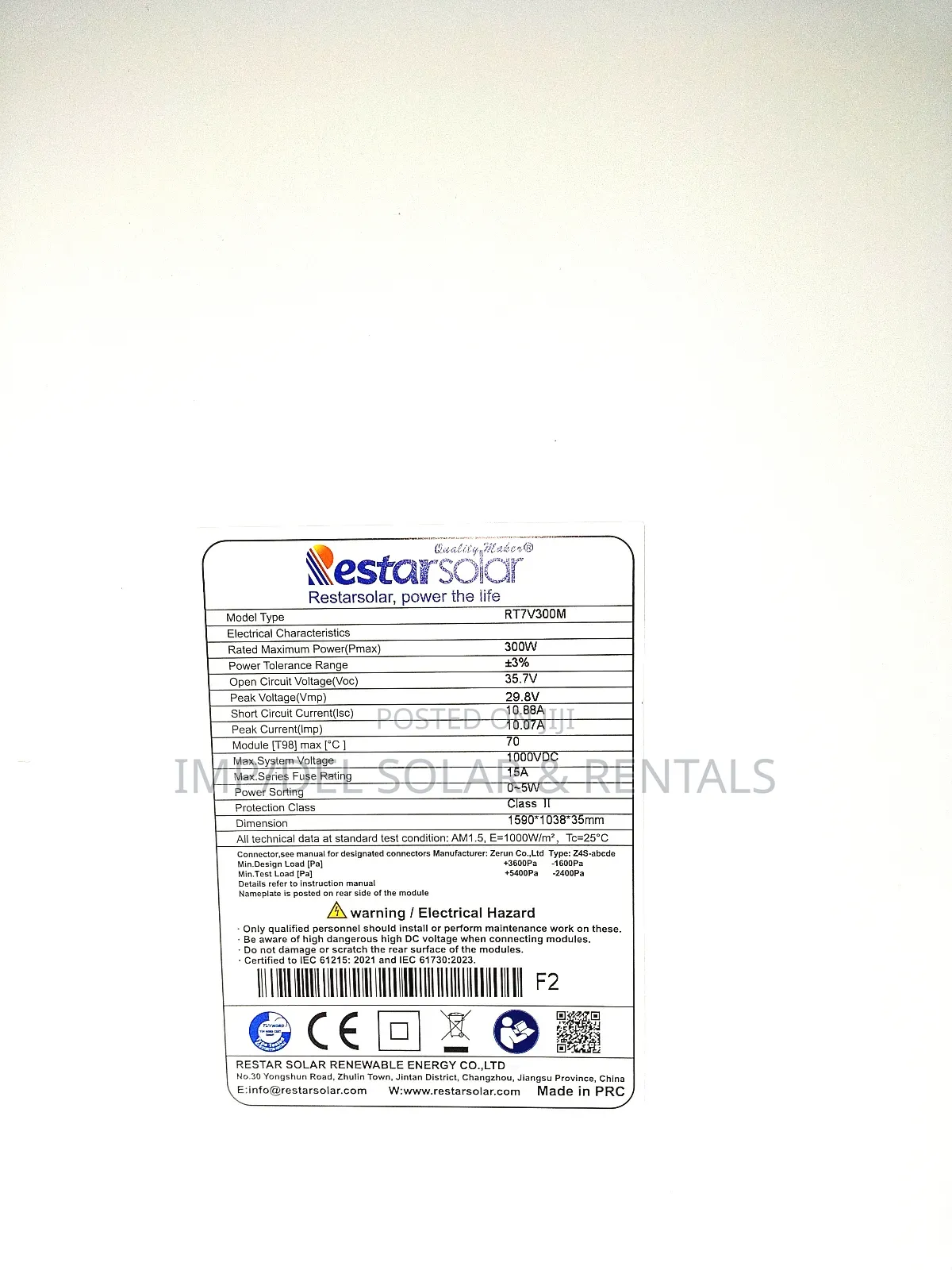 Efficient 300w Mono Solar Panel