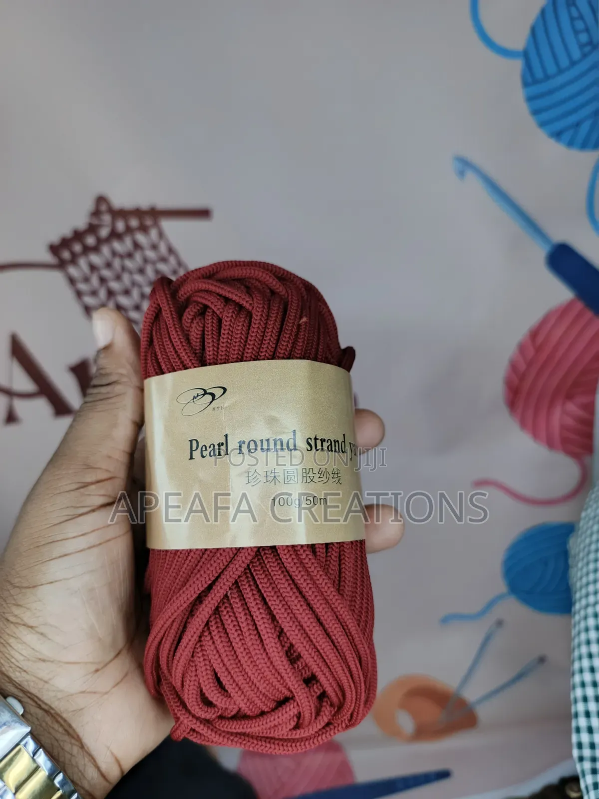 Pearl Round 4mm Polyester Cord