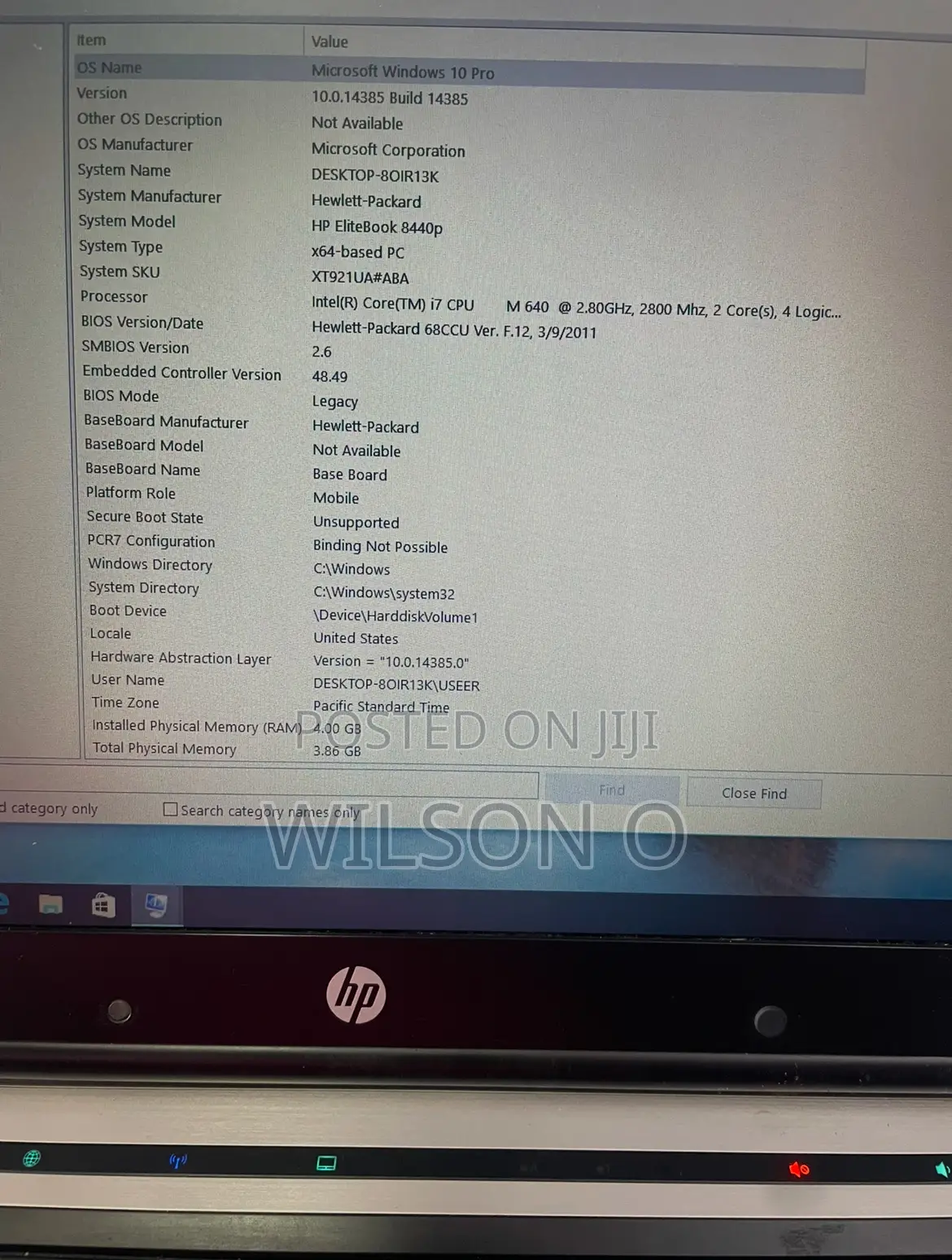 Laptop HP EliteBook 8440P 4GB Intel Core I7 HDD 320GB