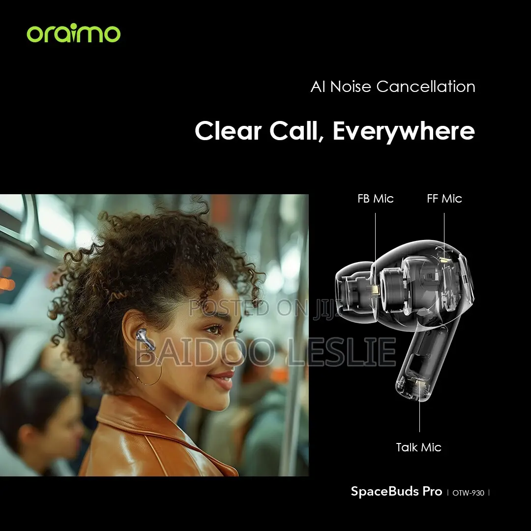 Oraimo Spacebuds Pro True Earbuds Adaptive Hybrid Anc
