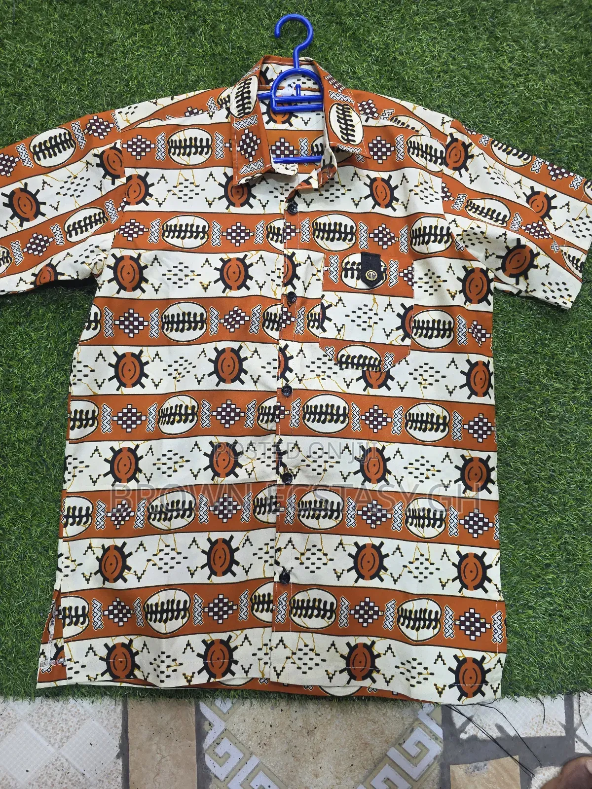 Men's African Wear Shorts Sleeve Shirts (Swipe for More Designs)