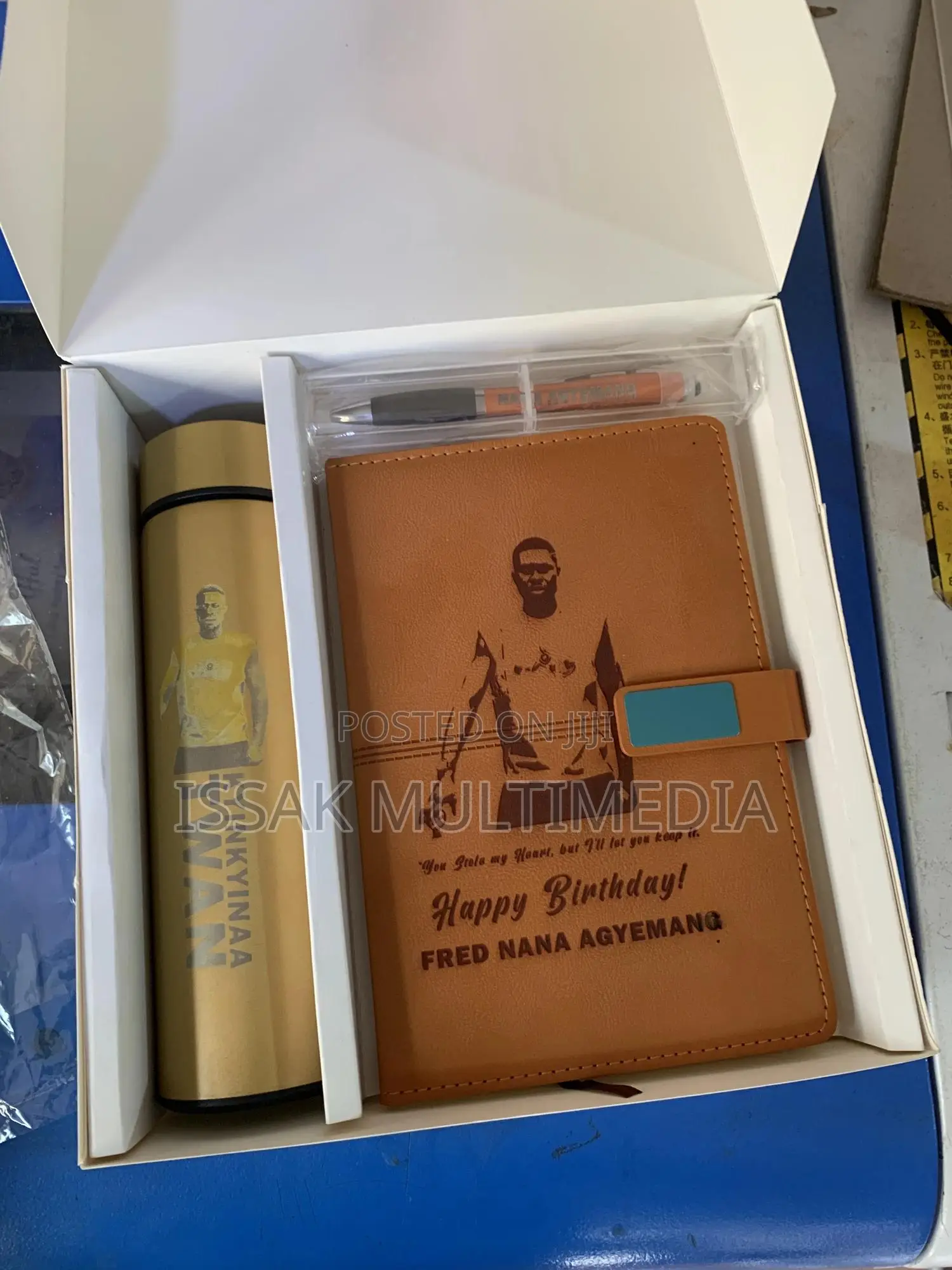 Flask, Diary and Pen Customize