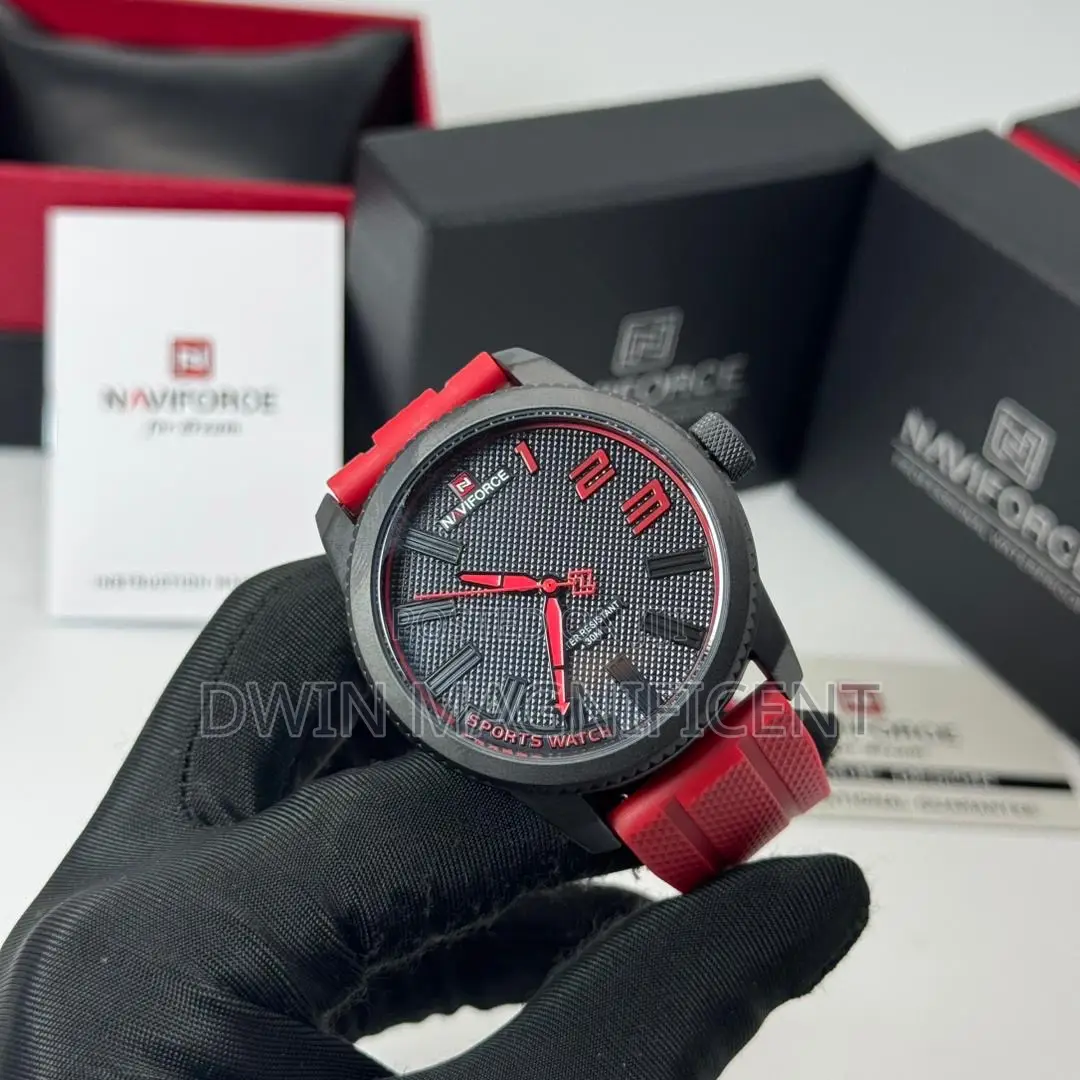 Naviforce Sports Leather Waterproof Watch