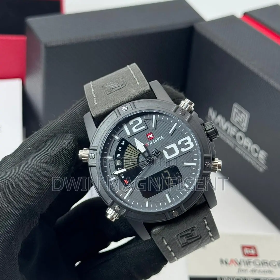 Naviforce Nf9095 Men's Luxury Analog and Digital Quartz Sport Watch