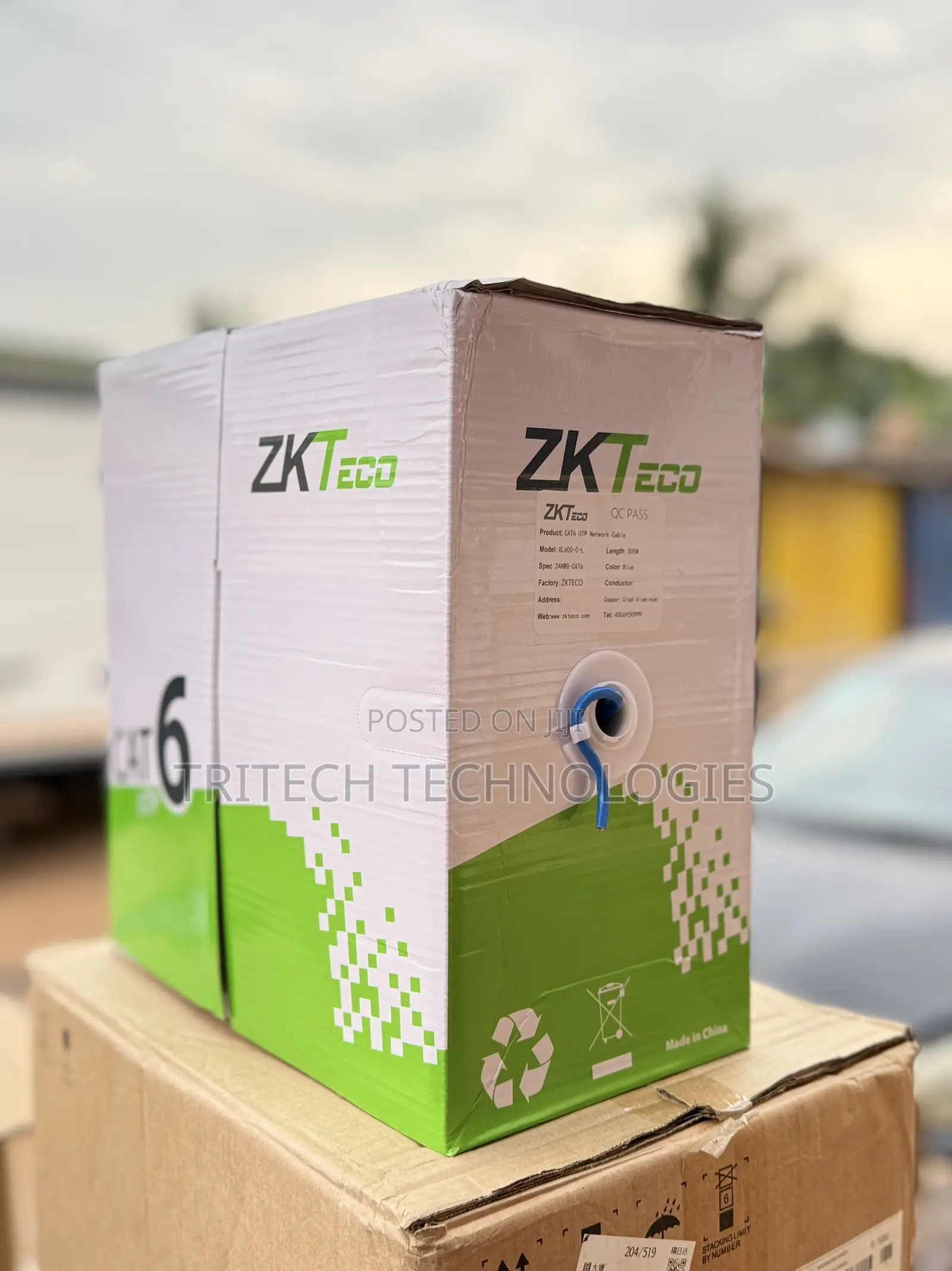 Zkteco Xl600-CPR Cat 6 305m Network Utp Twisted Pair Cable