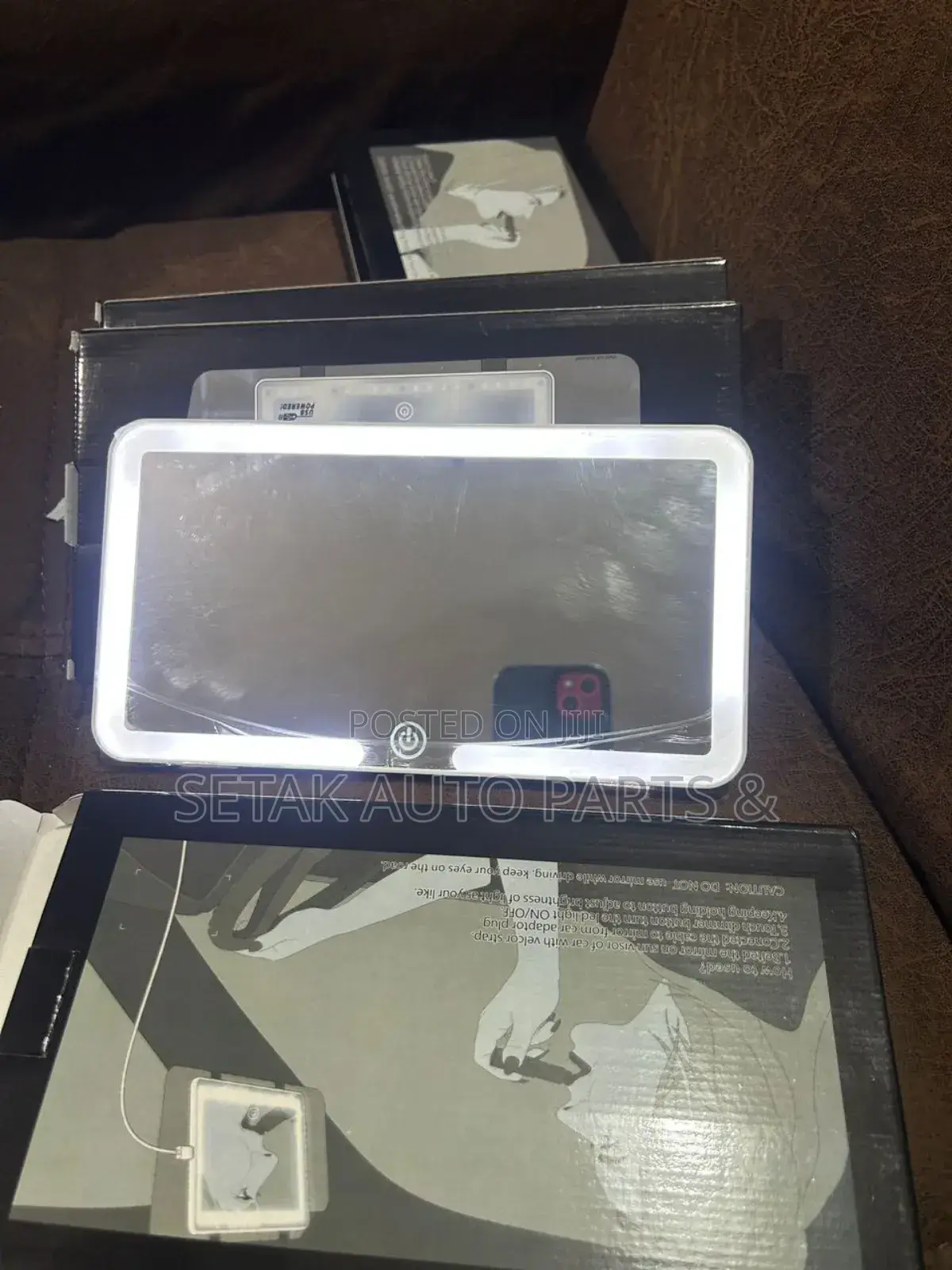 Car Led Makeup Mirror Visor Touch Screen