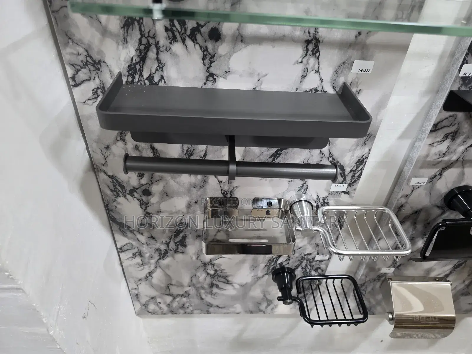 Aluminum Wall-mounted Toilet Roll Paper Holder Bathroom Kitchen