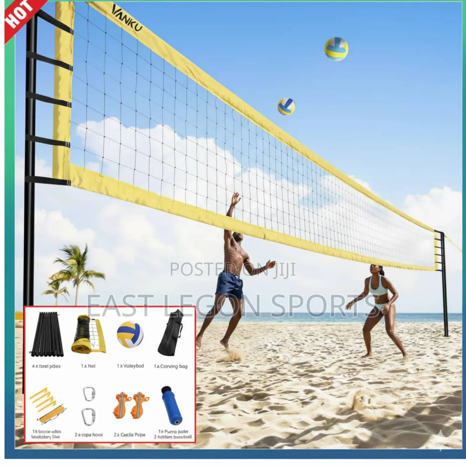 Dunlop Stand Net for Velocity Volleyball No Ball
