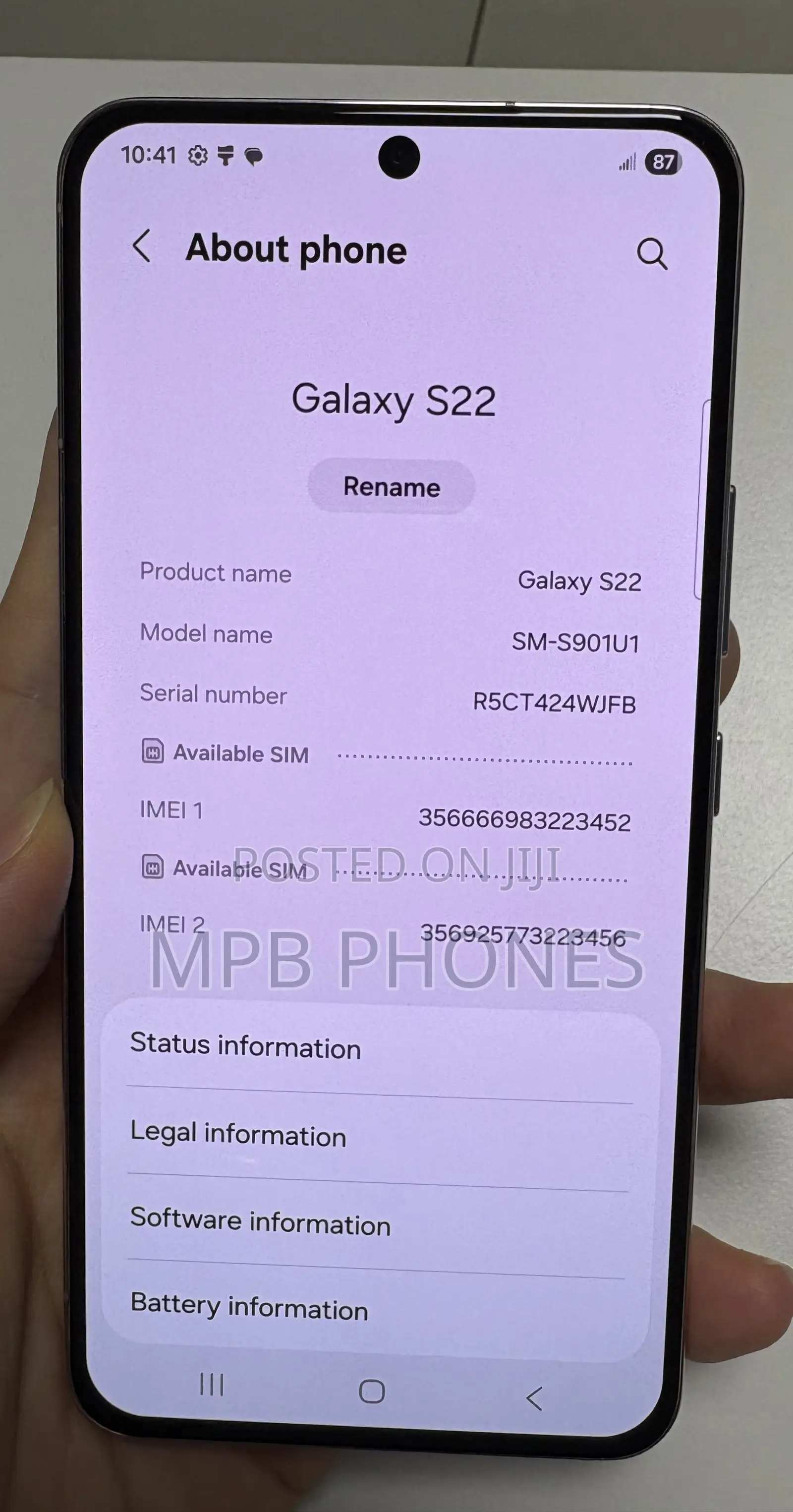 Samsung Galaxy S22 5G 128 GB Gold