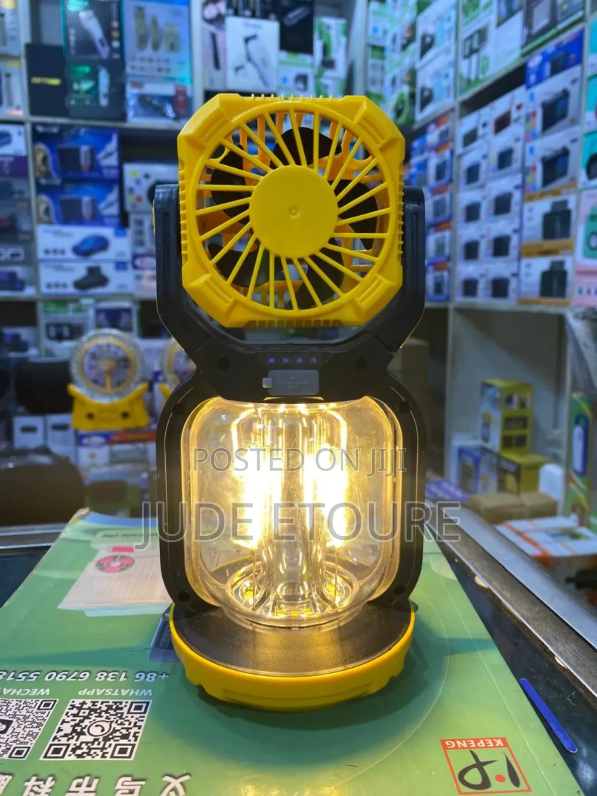 Multifunctional Camping Lamp With Fan