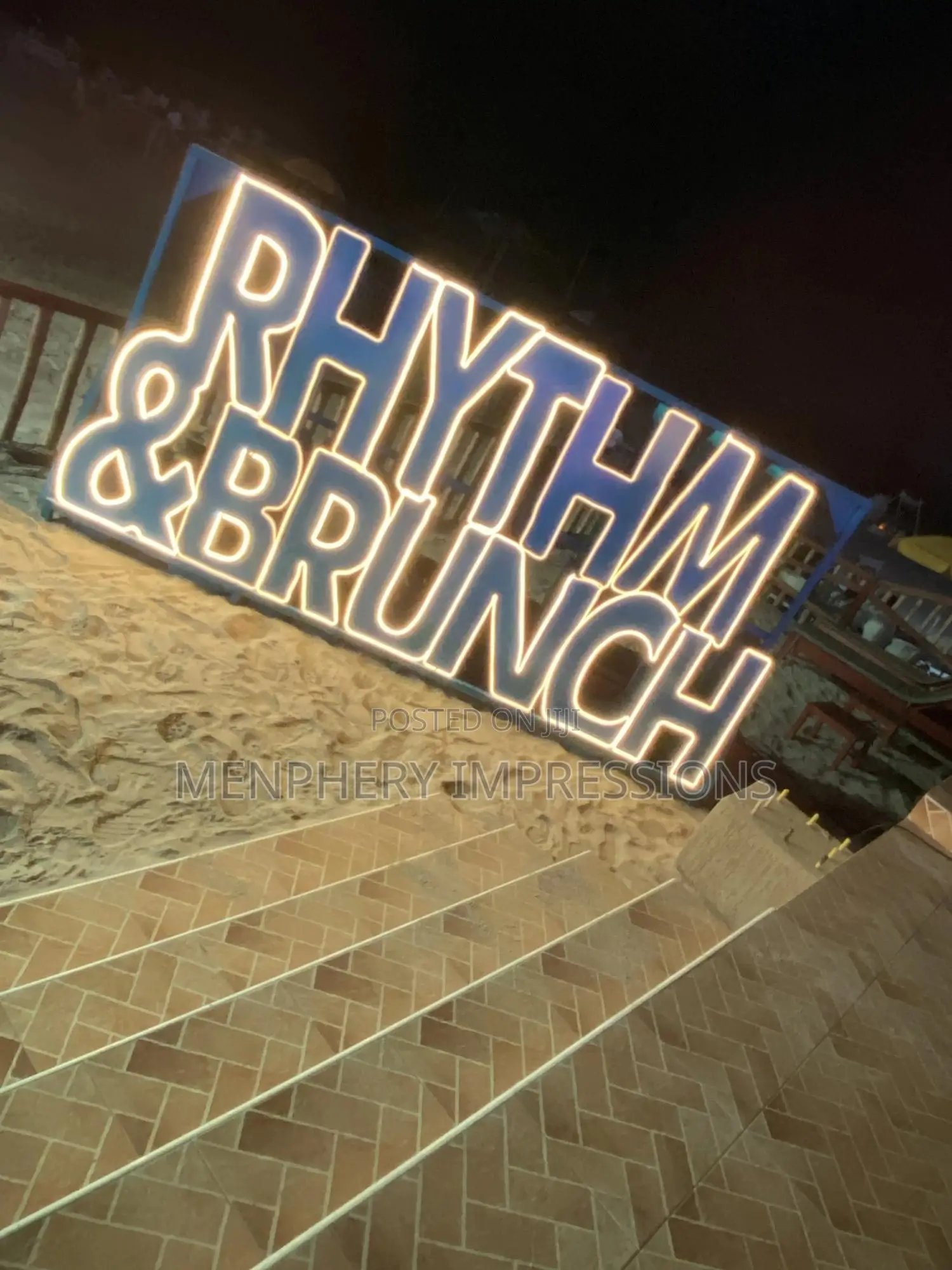 Events Background Sign With Light