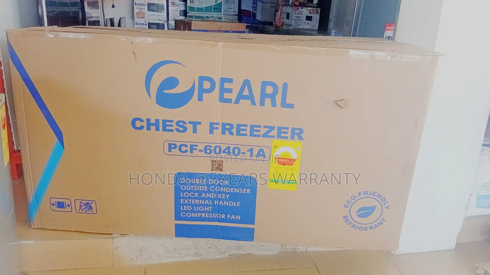 Pearl Double-Door Chest Freezer 508 Litres Capacity