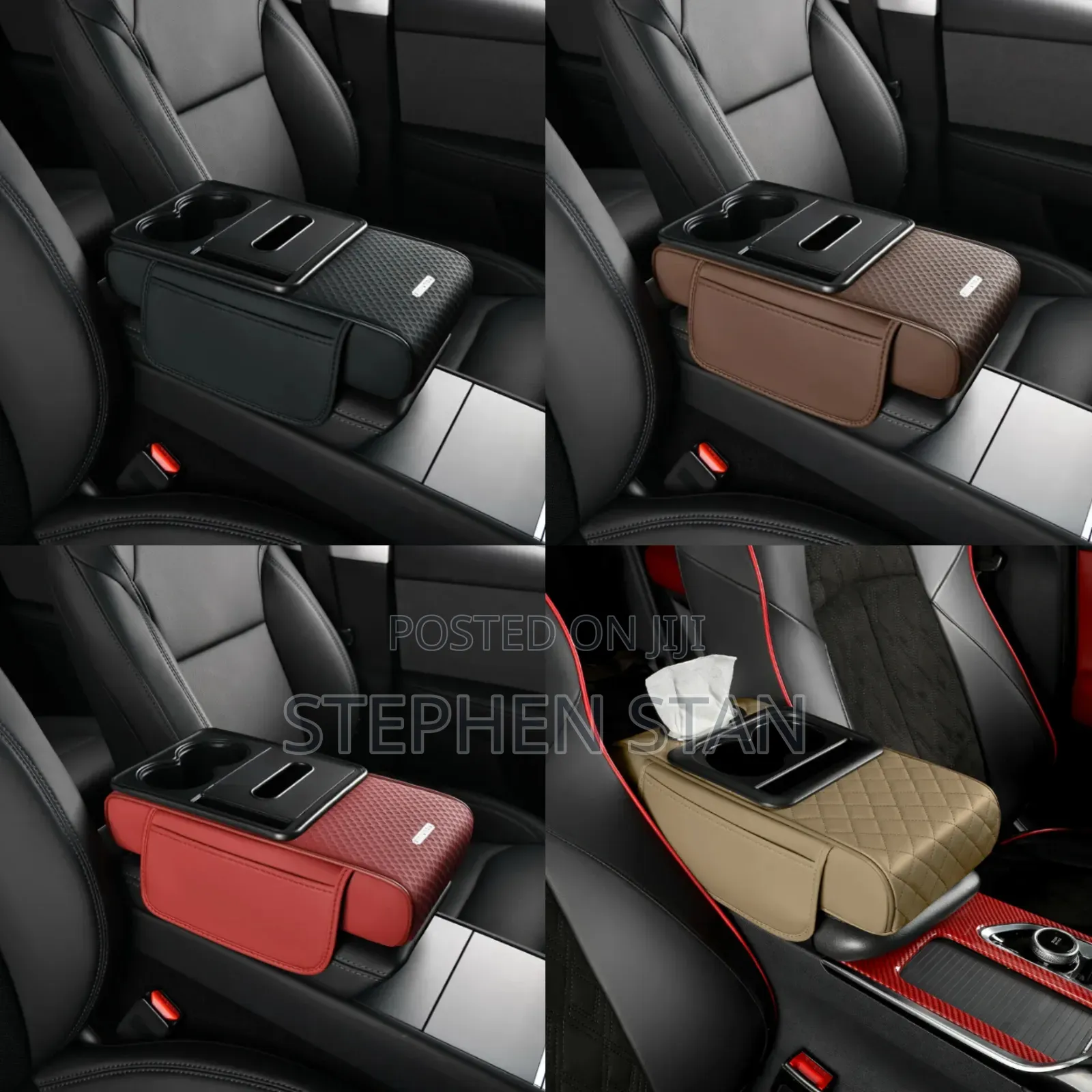 High Quality Car Armrest Cushion With Phone and Cup Holder