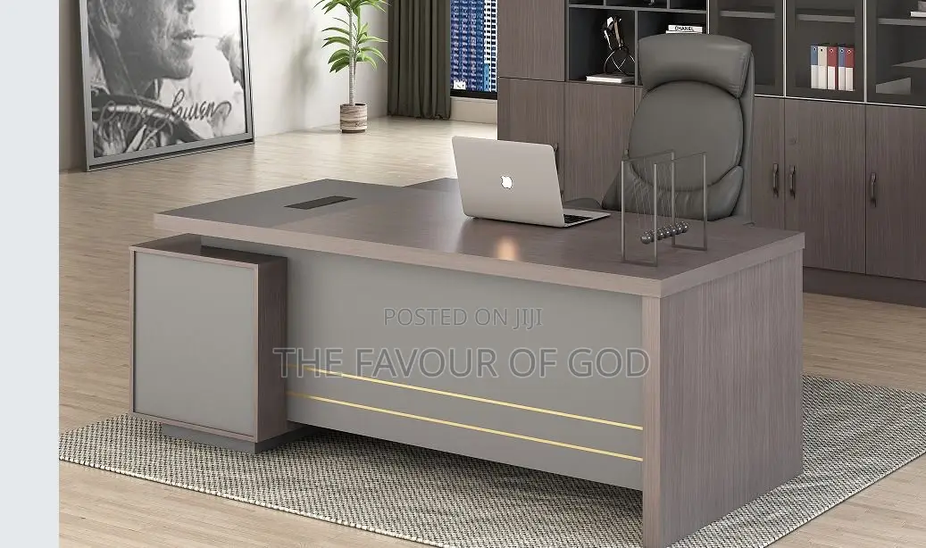 A Solid Wooden Lshaped Office Table 1.6meters