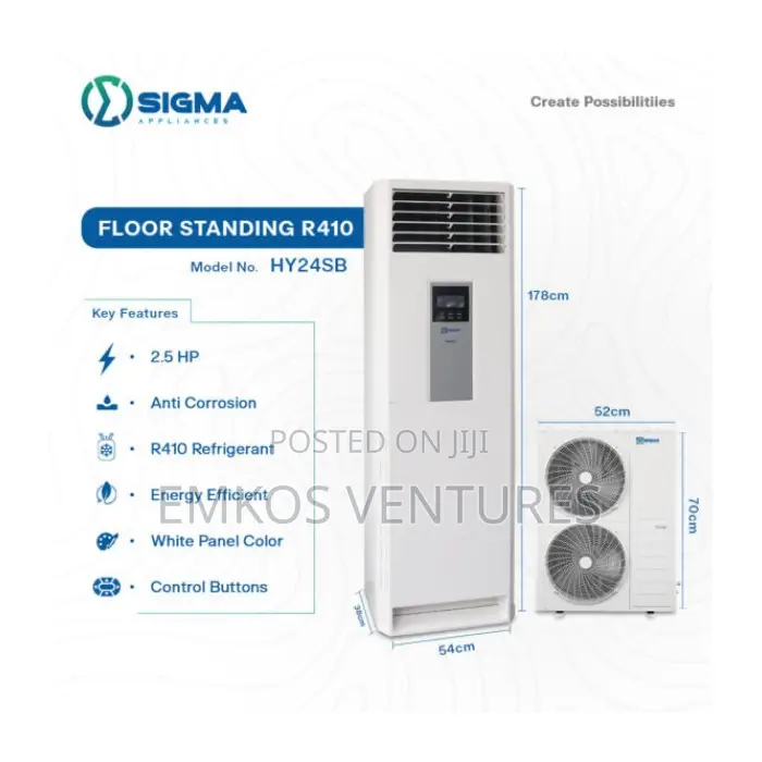 Sigma 2.5 Hp Floor Standing Air Conditioner – R410 Hy24sb Hy24sb