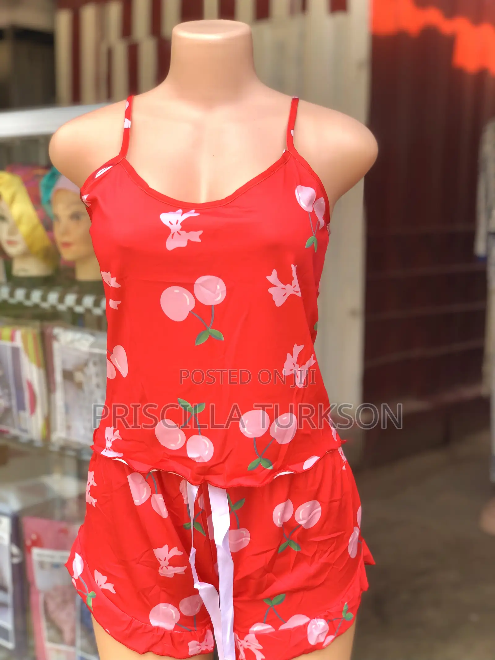 Two Piece Ladies Night Wear - Pink -Xl
