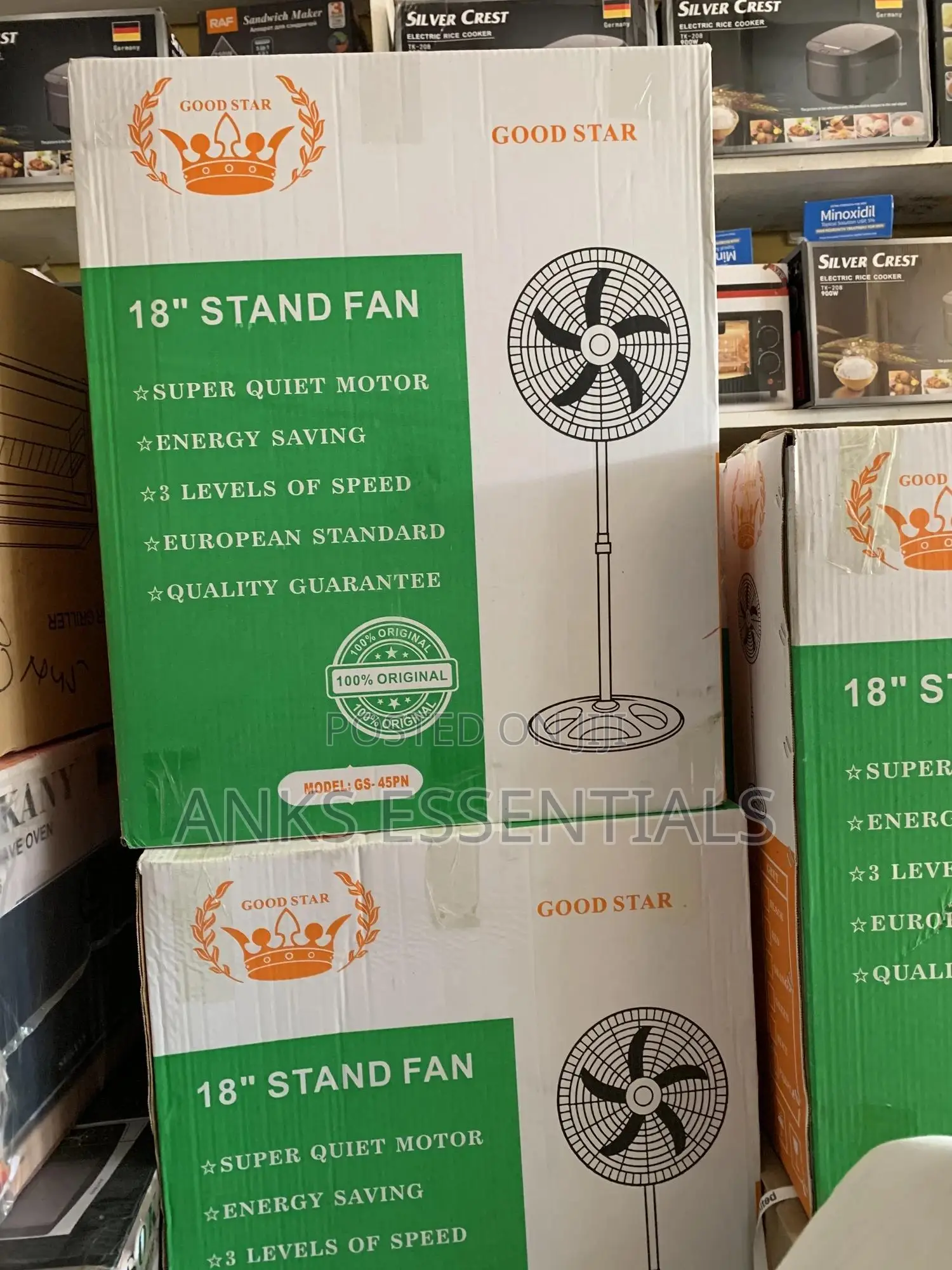 Good Star 18 Inches Standing Fan – Super Quiet Energy Saving