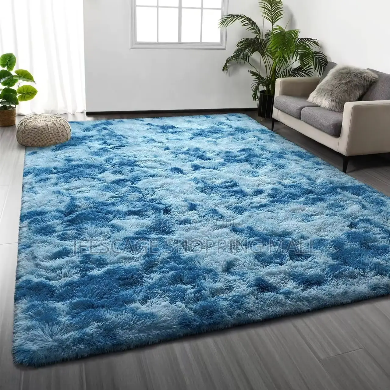 Wholesale Retail Tie-Dyed Rug Is Super Soft Fluffy Modern Shag