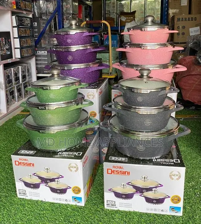 6pcs Die Cast Cooking Pots