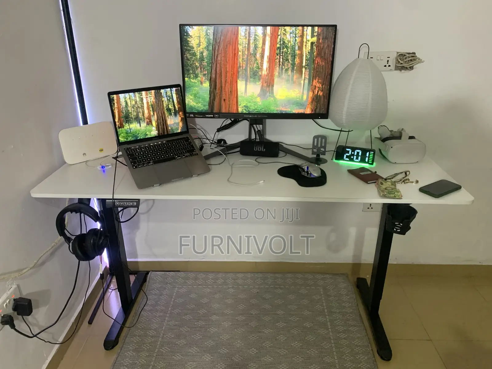 Electric Adjustable Desk 160cm Double Motor