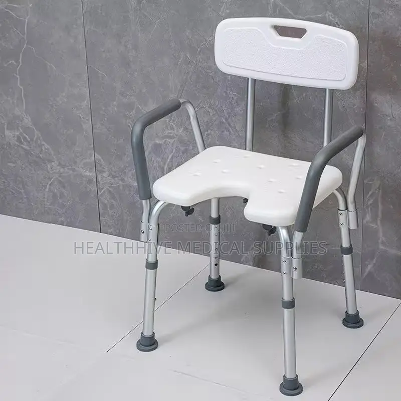 Elderly/ Commode Shower Seat With Arm Rest