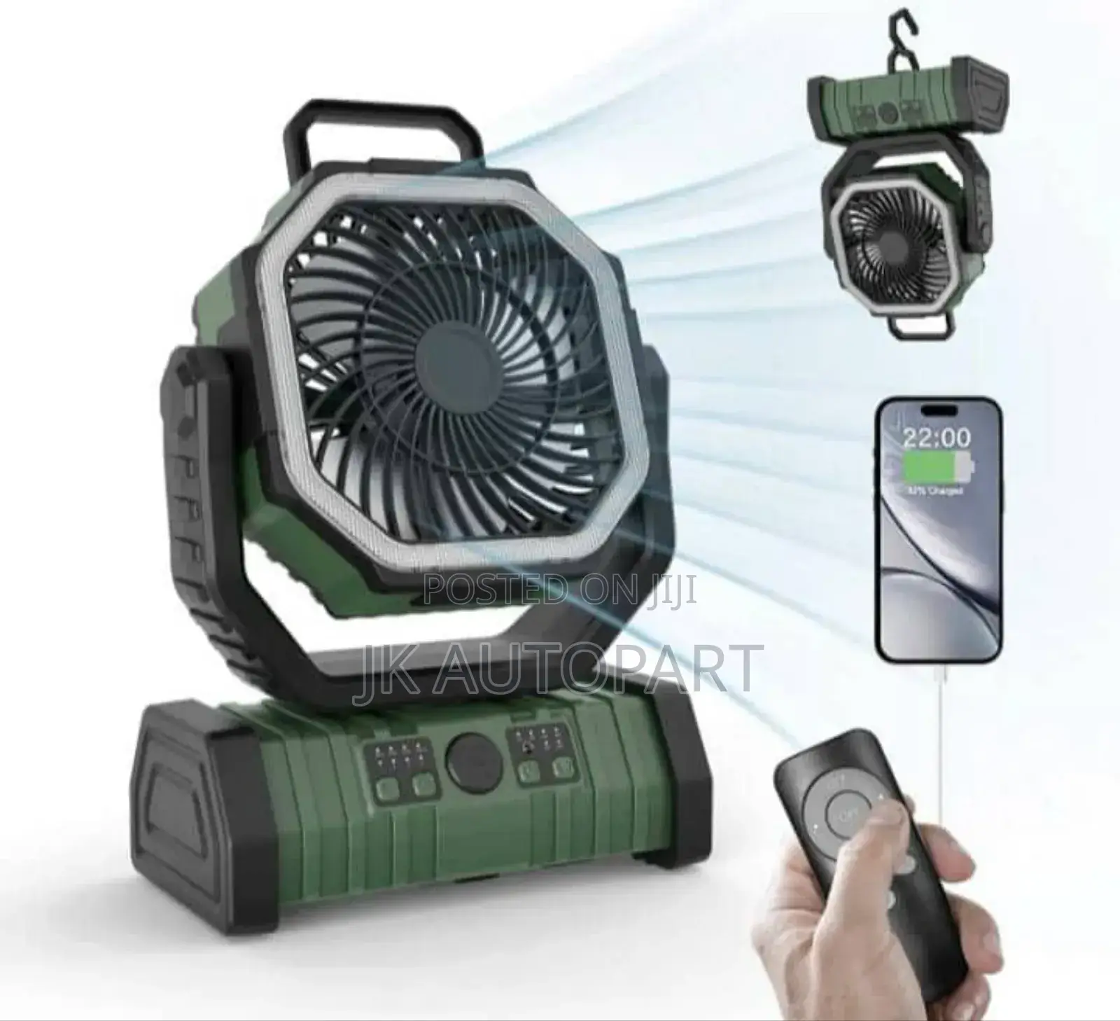 60hrs Electric Fan With Light and Usb