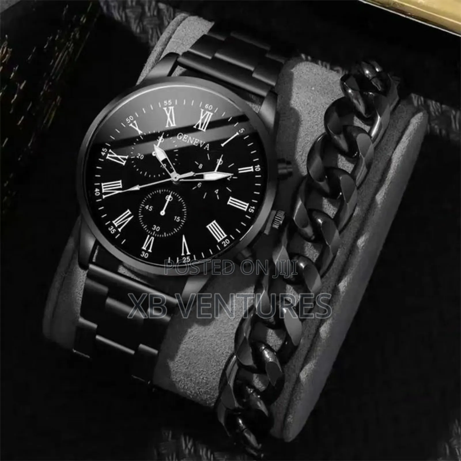 Ultimate Men’S Luxury Watch + Bracelet Bundle – Business Casual