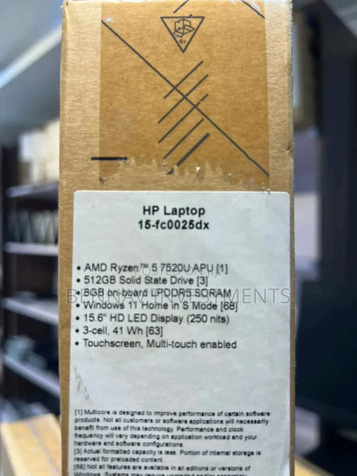 New Laptop HP 15 8GB AMD Ryzen 5 SSD 512GB