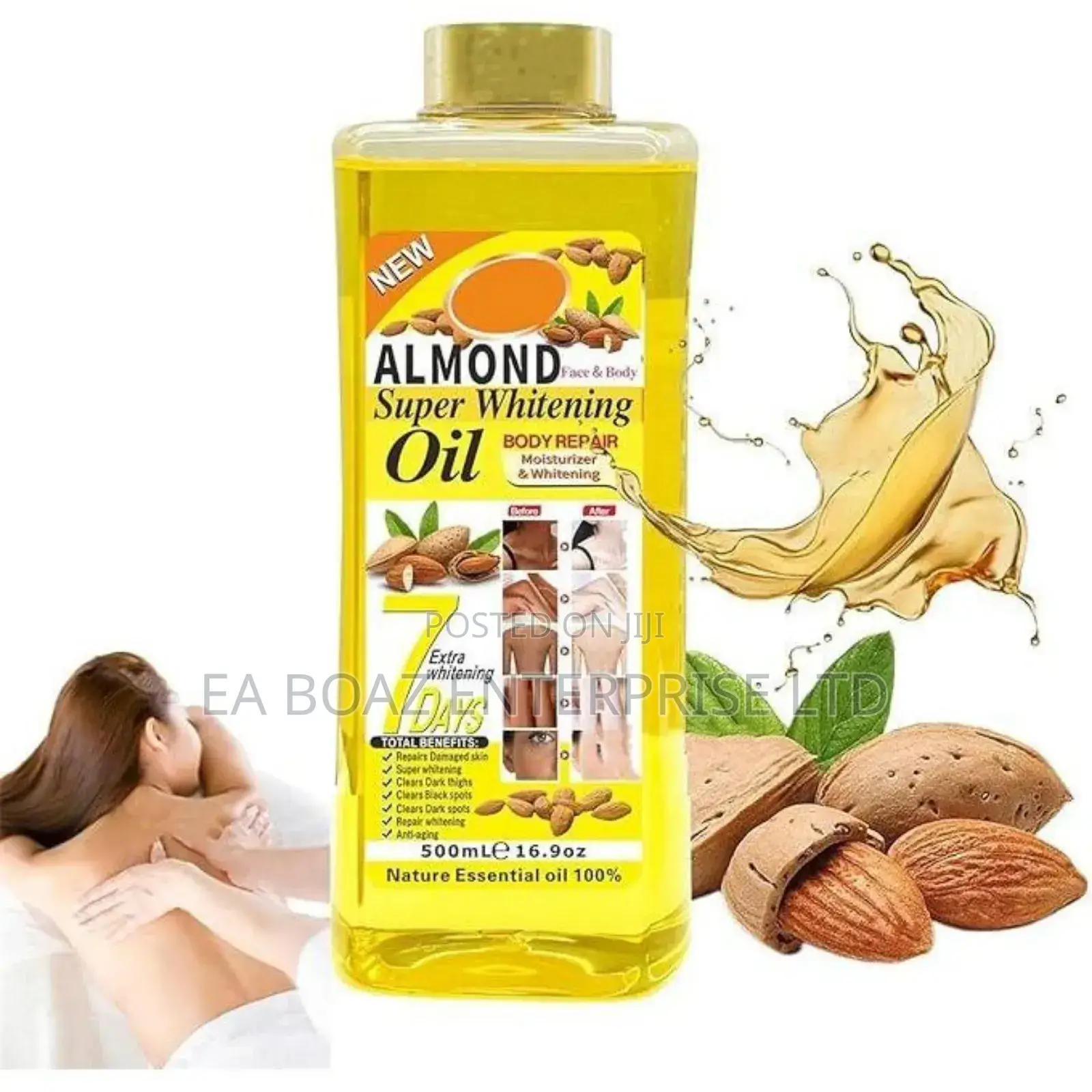 Veetgold Almond Super Whitening Body Repair Oil, Body Oil 1000ml