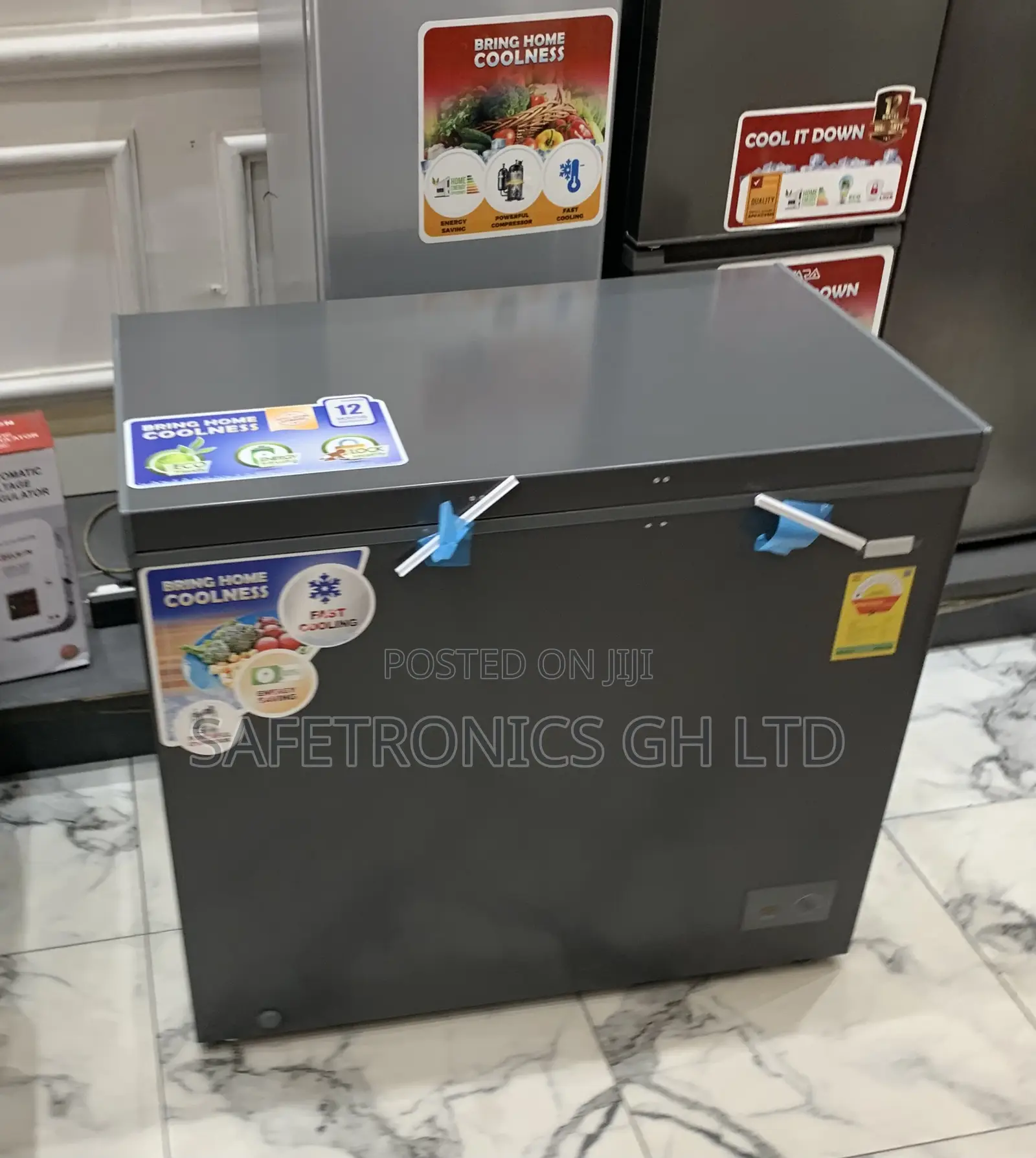 Get Perfect Dark Grey Nas300 Electric Nasco 251 Liters Freezer