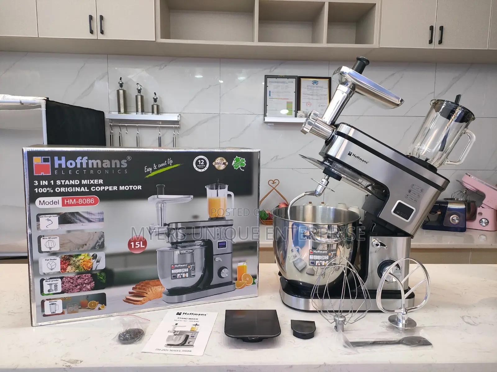 Easy Sweet Life Best Hoffman 15l 3in1 Stand Mixer With Free Delivery