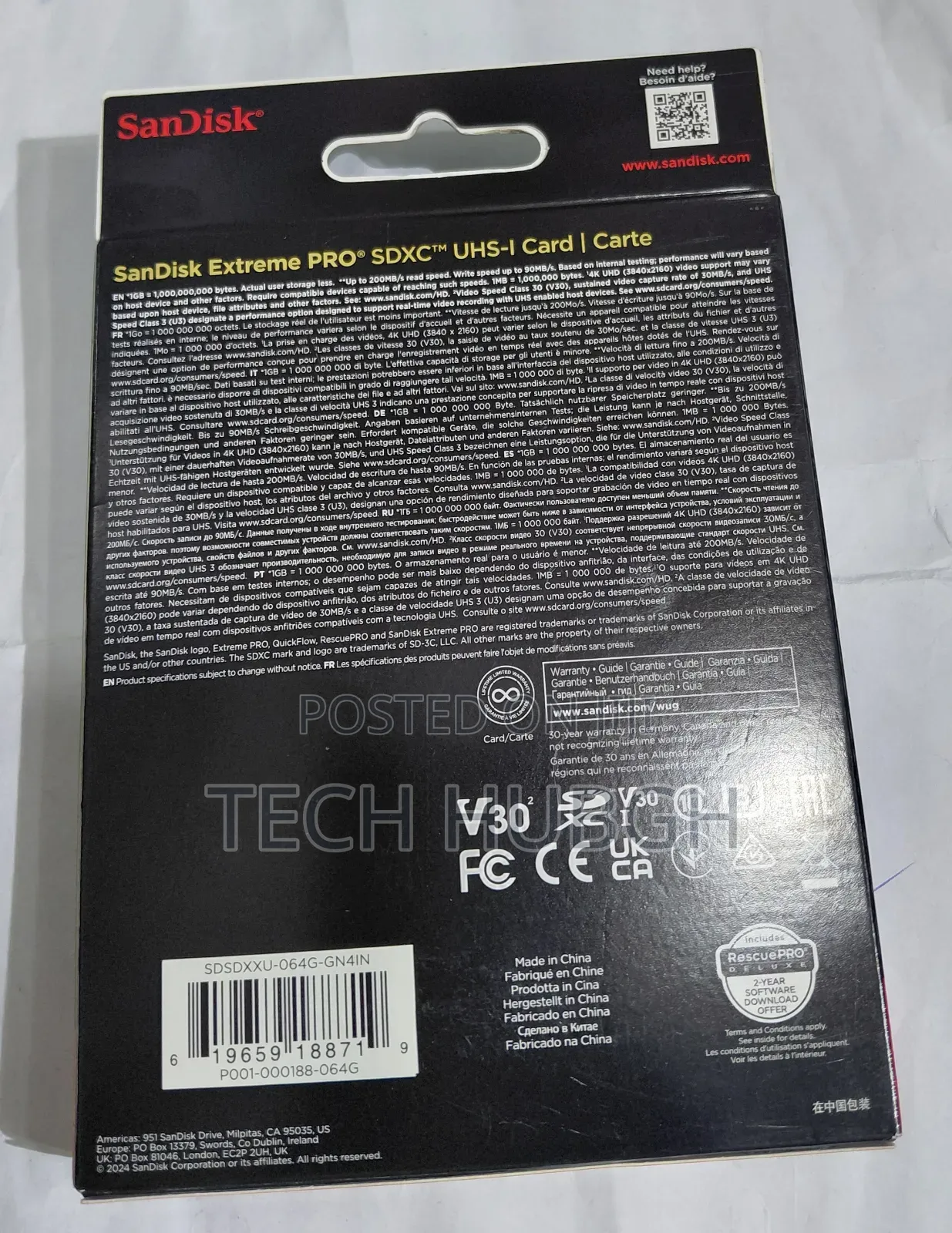 Sandisk Extreme Pro SDXC , Uhs-I Card I Cart