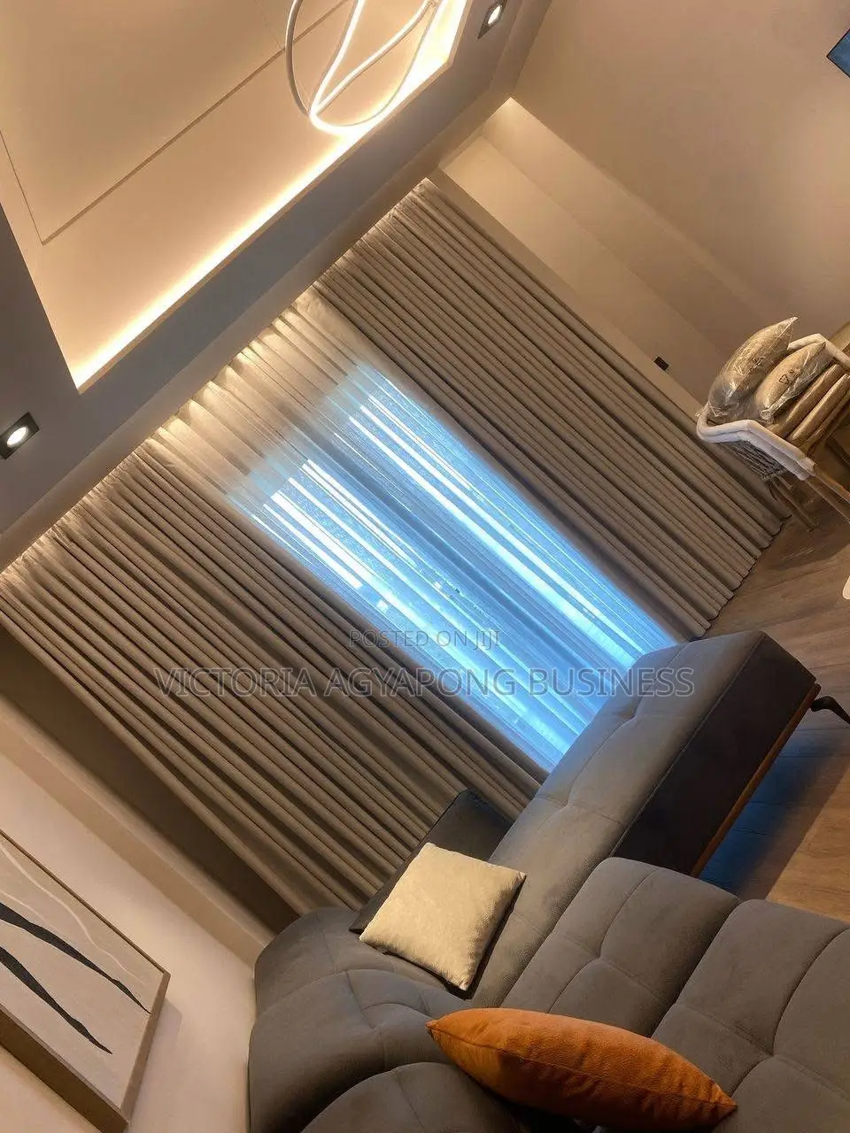 Beautiful Charcoal Grey Sunblock Curtains
